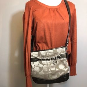 Brown Authentic Coach Shoulder Cross Body Purse